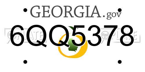 6QQ5378 Georgia License Plate