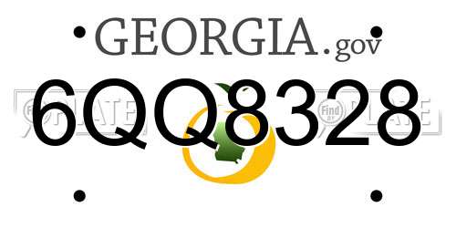 6QQ8328 Georgia License Plate