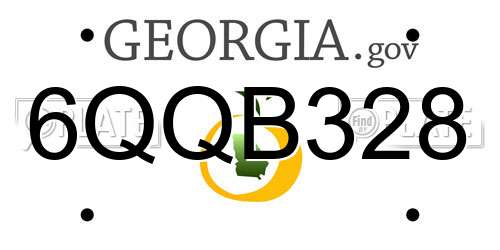 6QQB328 Georgia License Plate