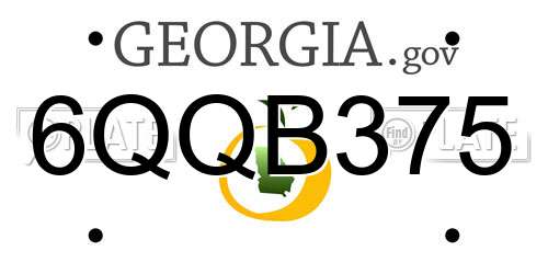 6QQB375 Georgia License Plate