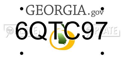 6QTC97 Georgia License Plate