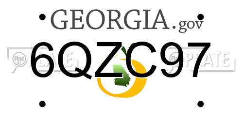 6QZC97 Georgia License Plate