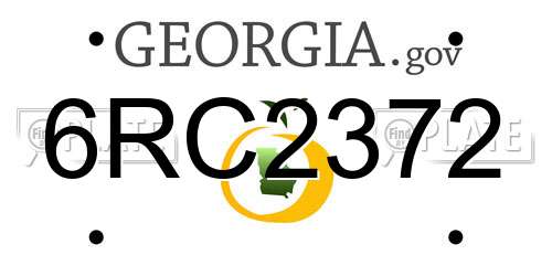 6RC2372 Georgia License Plate