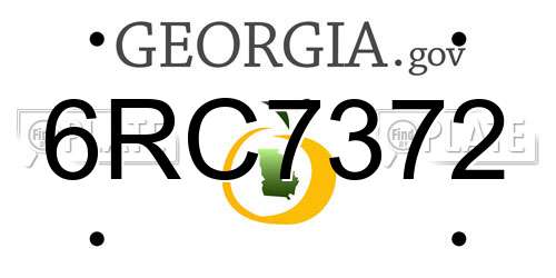 6RC7372 Georgia License Plate