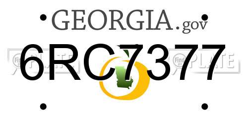 6RC7377 Georgia License Plate