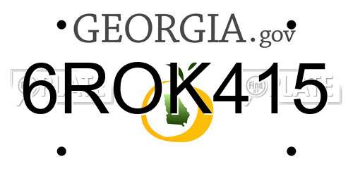 6ROK415 Georgia License Plate