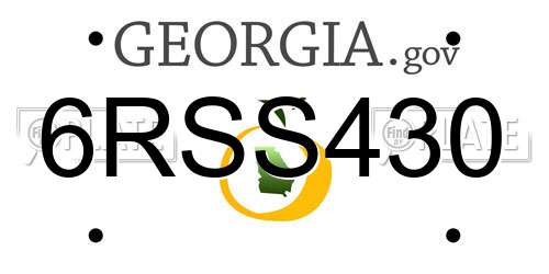 6RSS430 Georgia License Plate