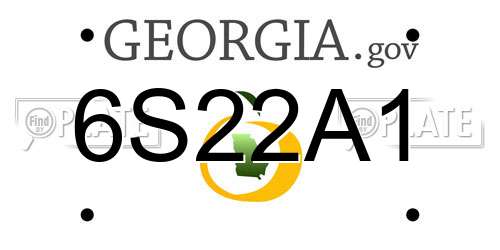 6S22A1 Georgia License Plate