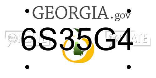 6S35G4 Georgia License Plate