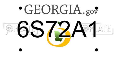 6S72A1 Georgia License Plate