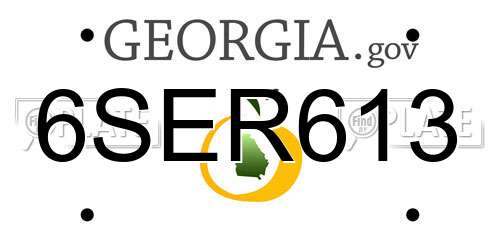6SER613 Georgia License Plate