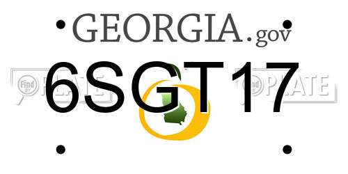 6SGT17 Georgia License Plate