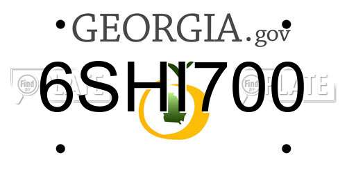 6SHI700 Georgia License Plate