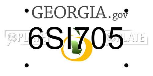 6SI705 Georgia License Plate