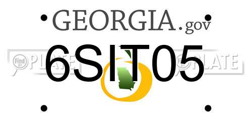 6SIT05 Georgia License Plate