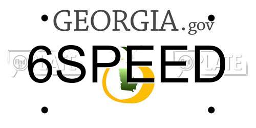 6SPEED Georgia License Plate