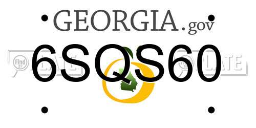 6SQS60 Georgia License Plate