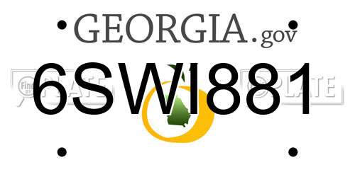 6SWI881 Georgia License Plate