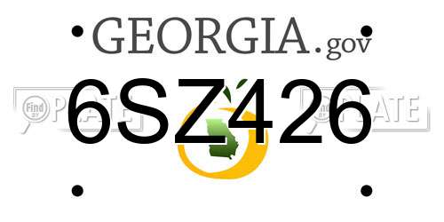 6SZ426 Georgia License Plate