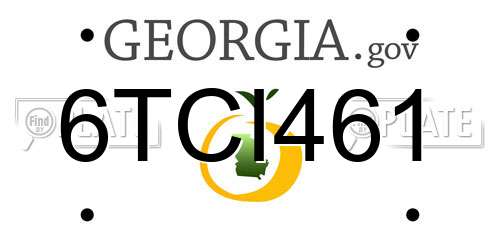 6TCI461 Georgia License Plate