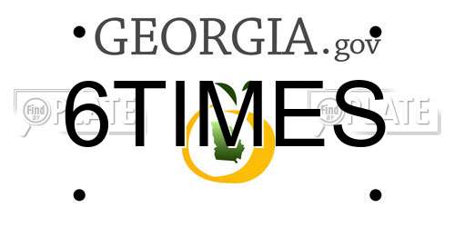 6TIMES Georgia License Plate