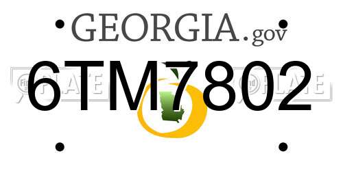 6TM7802 Georgia License Plate