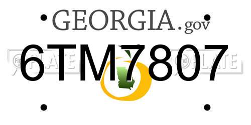 6TM7807 Georgia License Plate