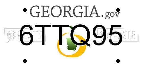 6TTQ95 Georgia License Plate