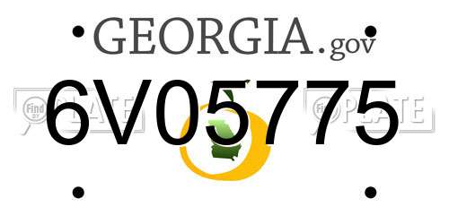 6V05775 Georgia License Plate
