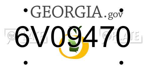6V09470 Georgia License Plate