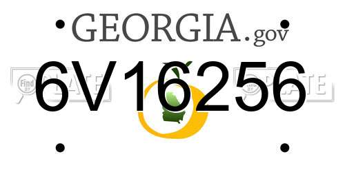 6V16256 Georgia License Plate