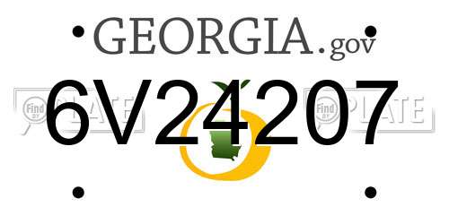 6V24207 Georgia License Plate