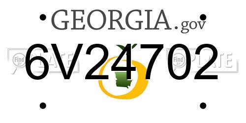 6V24702 Georgia License Plate