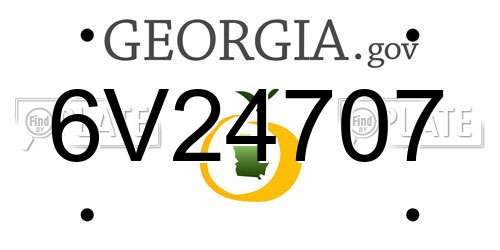 6V24707 Georgia License Plate