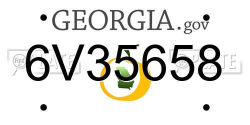 6V35658 Georgia License Plate