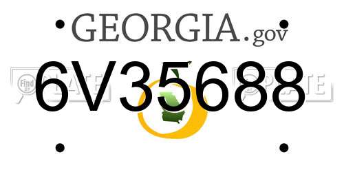 6V35688 Georgia License Plate