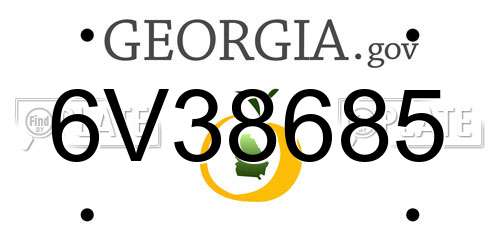 6V38685 Georgia License Plate