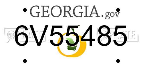 6V55485 Georgia License Plate