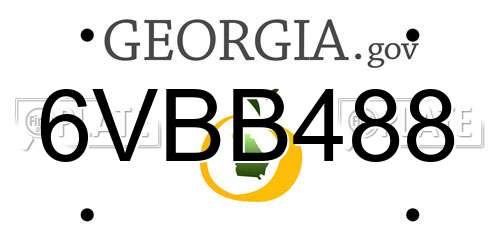 6VBB488 Georgia License Plate