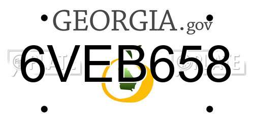 6VEB658 Georgia License Plate