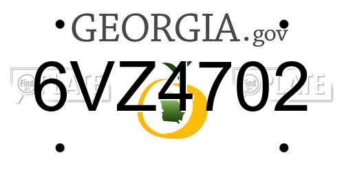 6VZ4702 Georgia License Plate