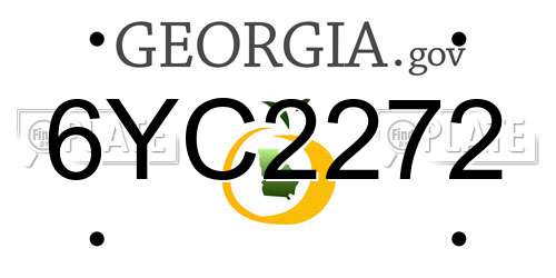 6YC2272 Georgia License Plate