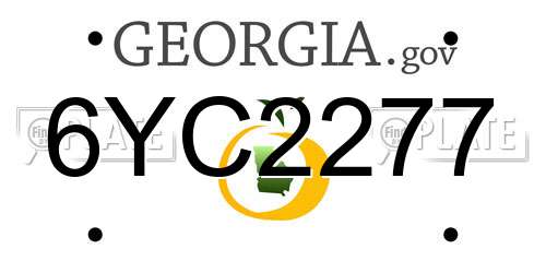 6YC2277 Georgia License Plate