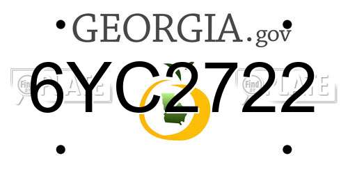 6YC2722 Georgia License Plate