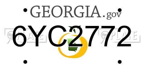 6YC2772 Georgia License Plate