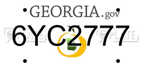 6YC2777 Georgia License Plate