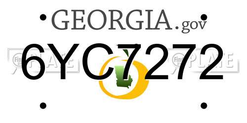 6YC7272 Georgia License Plate