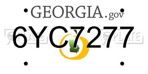 6YC7277 Georgia License Plate