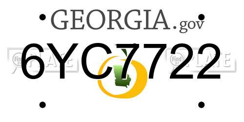 6YC7722 Georgia License Plate