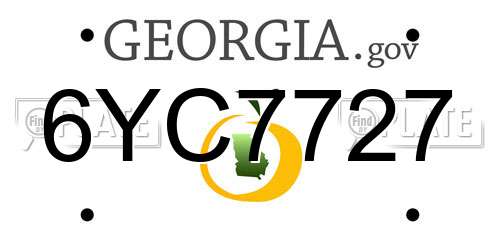 6YC7727 Georgia License Plate